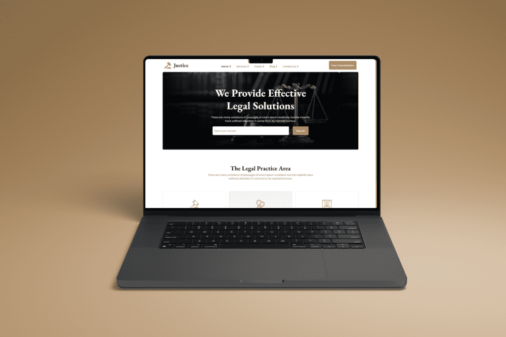 Justice – Law Firm Landing Page Template